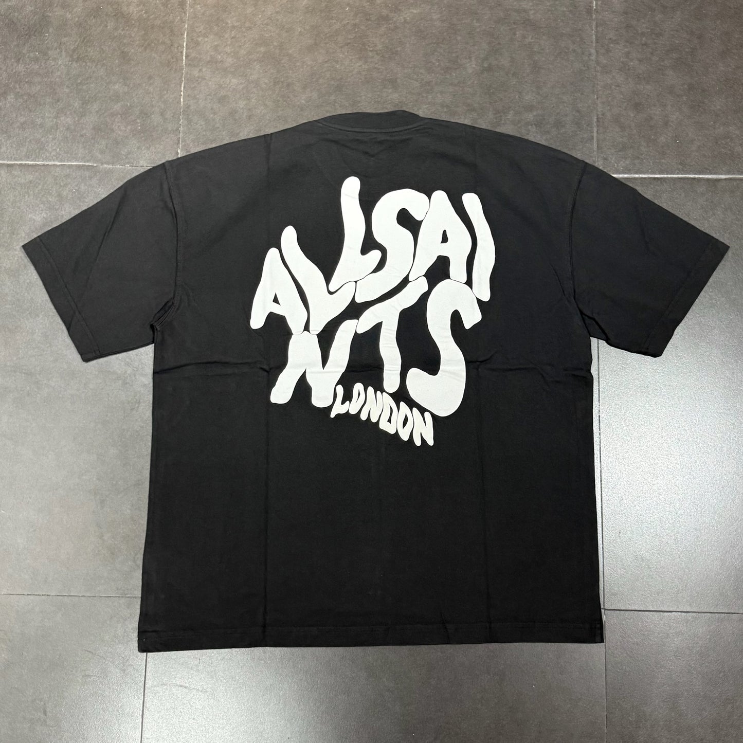 AllSaints Orlando Logo Print Tee - Jet Black
