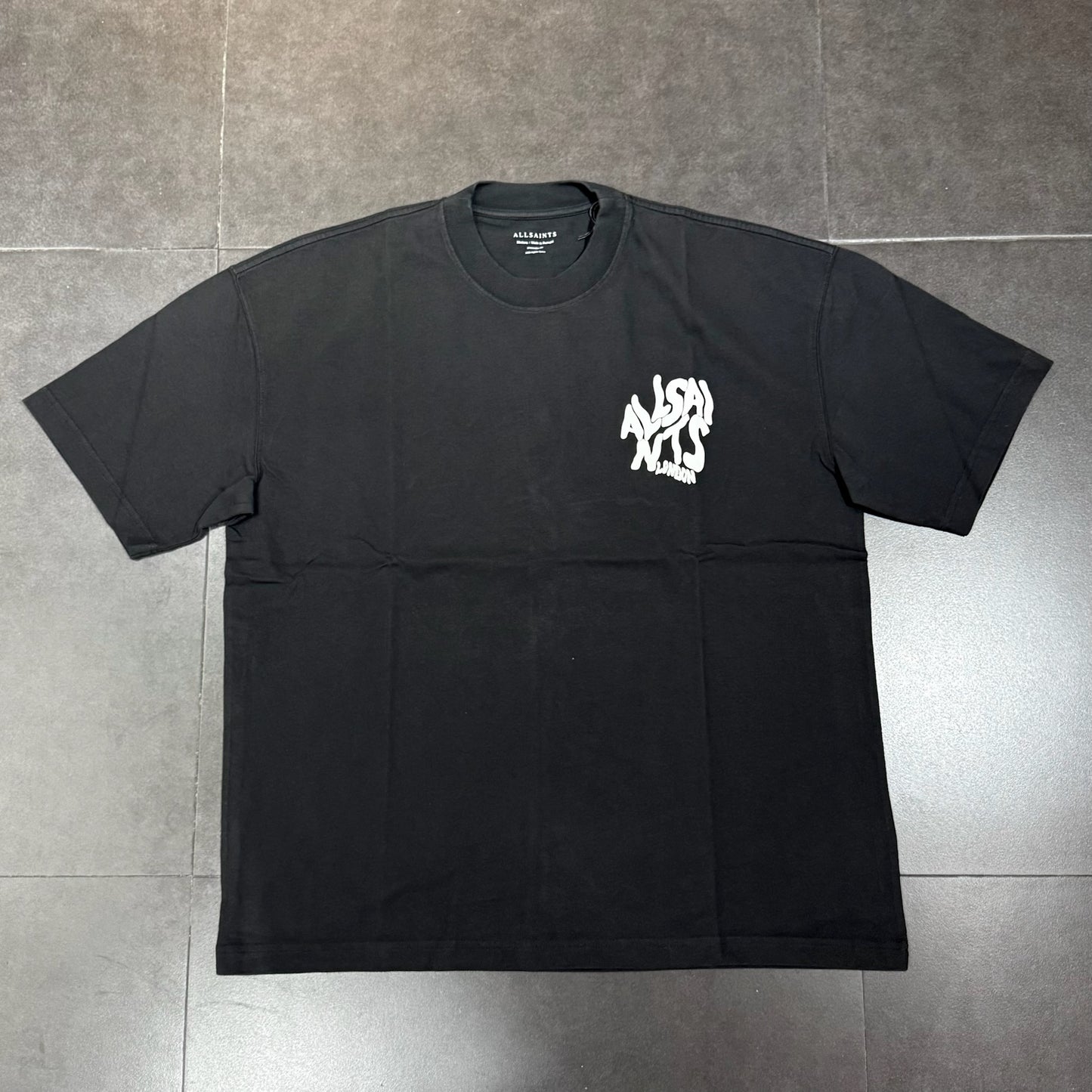 AllSaints Orlando Logo Print Tee - Jet Black