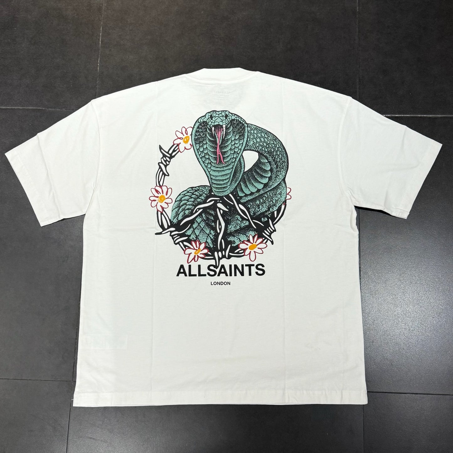 AllSaints Snakebite Tee - Optic White