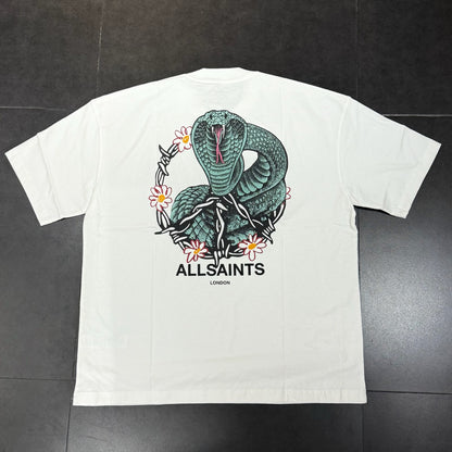 AllSaints Snakebite Tee - Optic White