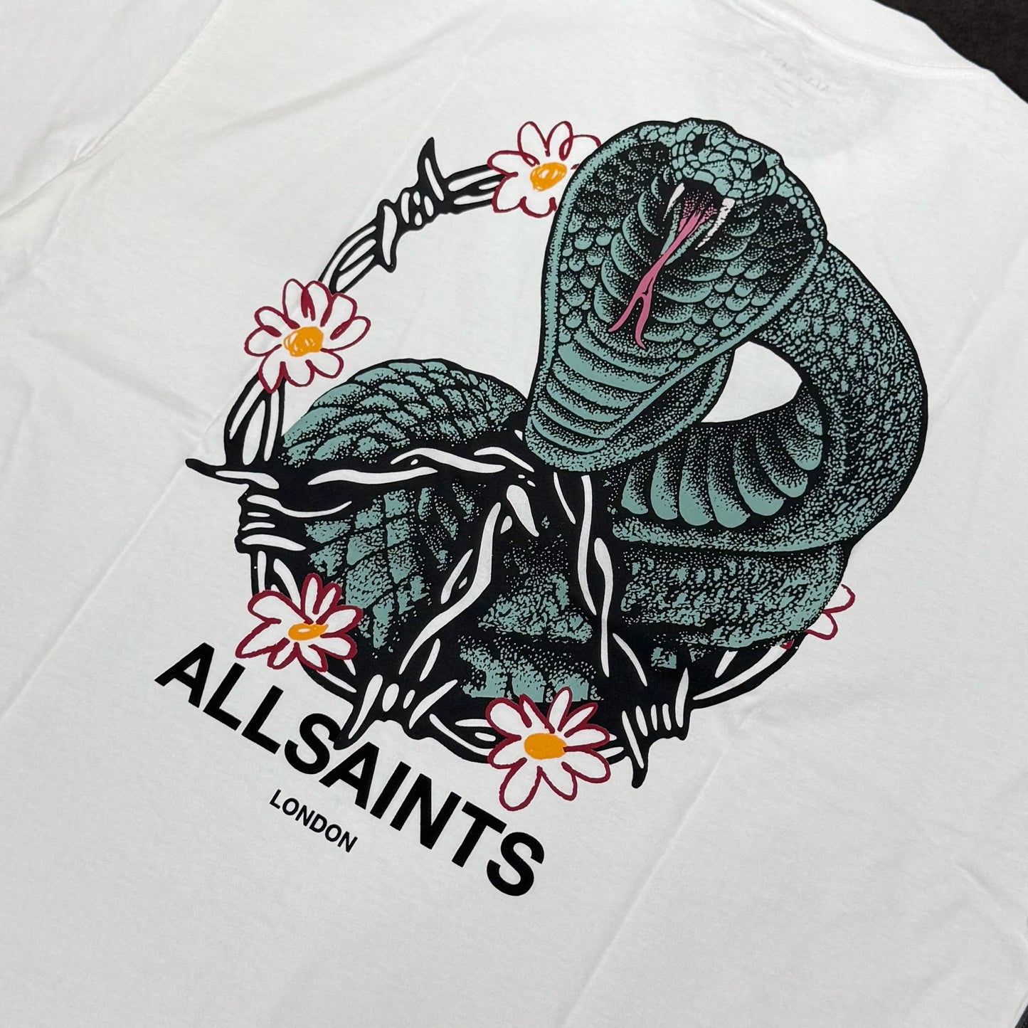 AllSaints Snakebite Tee - Optic White