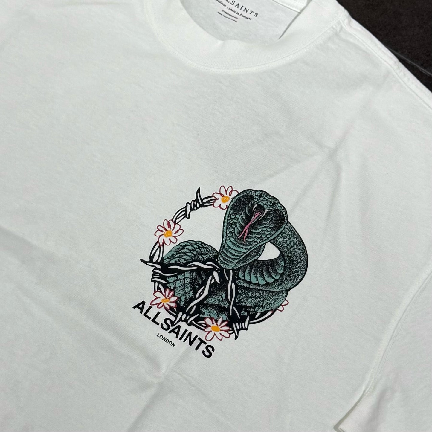 AllSaints Snakebite Tee - Optic White