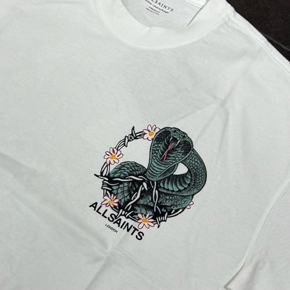 AllSaints Snakebite Tee - Optic White