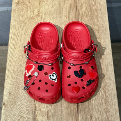 Crocs x Karol G Classic Clog Metal Hearts Flame - Red