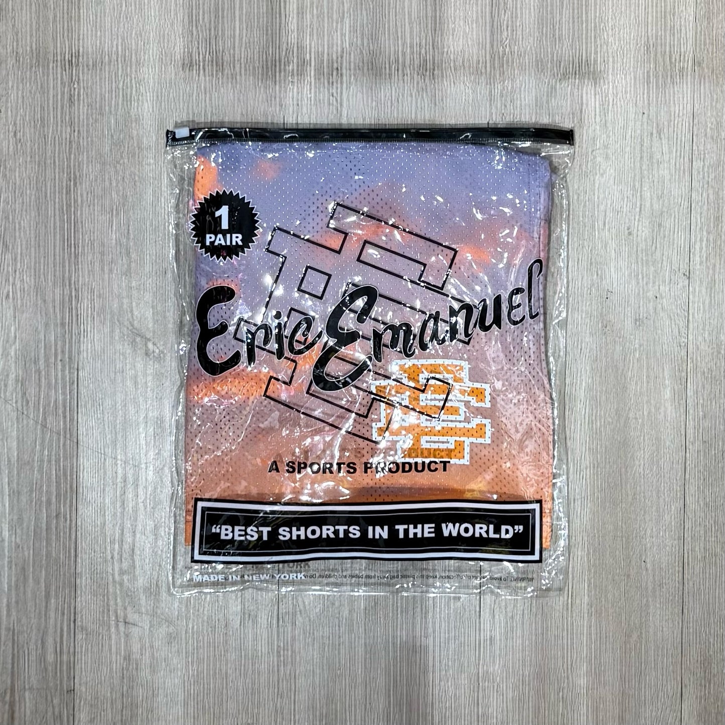 Eric Emanuel Basic Short Cloud Pattern - Orange & White