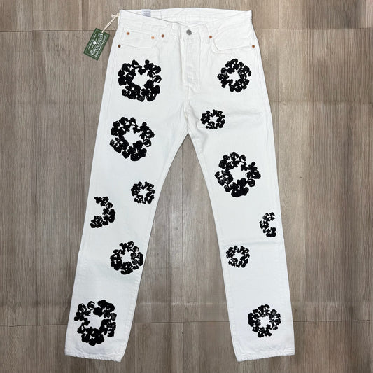 Denim Tears The Cotton Wreath Levis Jeans - White