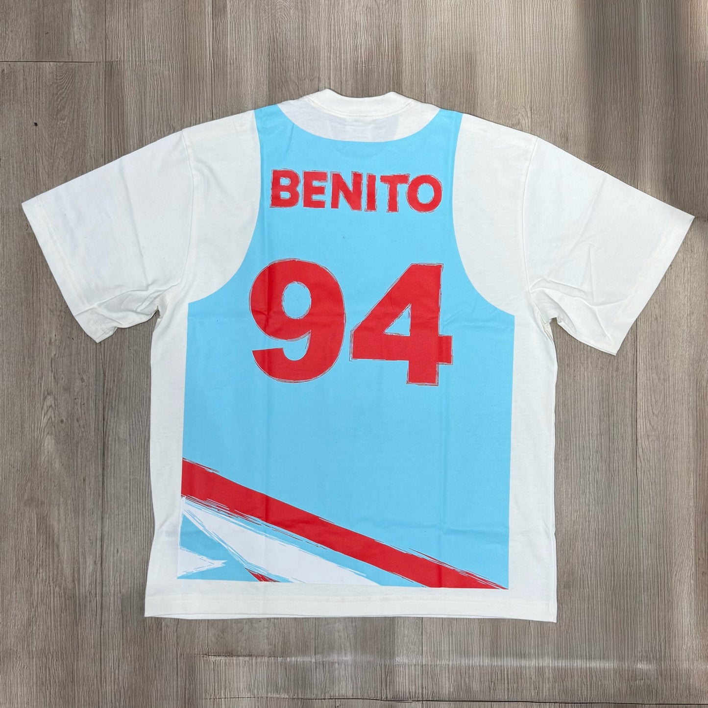 Bad Bunny Merch Puerto Rico Jersey Tee - White & Blue