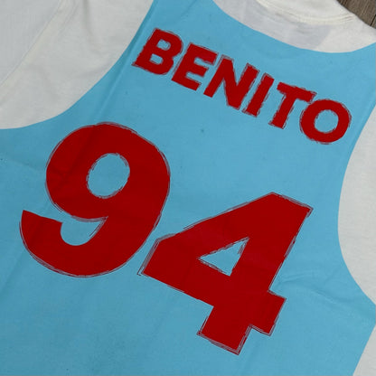 Bad Bunny Merch Puerto Rico Jersey Tee - White & Blue