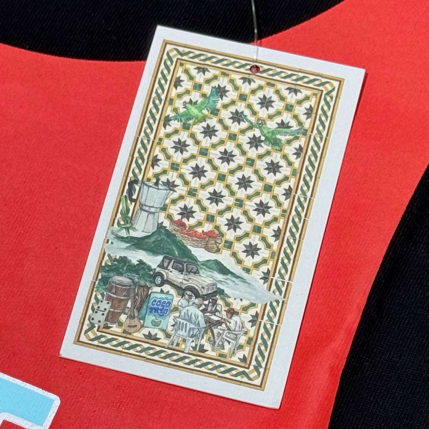 Bad Bunny Merch Puerto Rico Jersey Tee - Black & Red