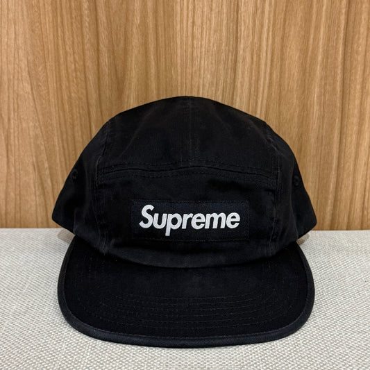 Supreme Washed Chino Twill Camp Cap - Black