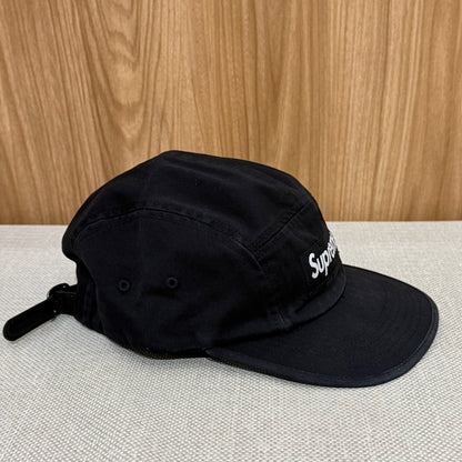 Supreme Washed Chino Twill Camp Cap - Black