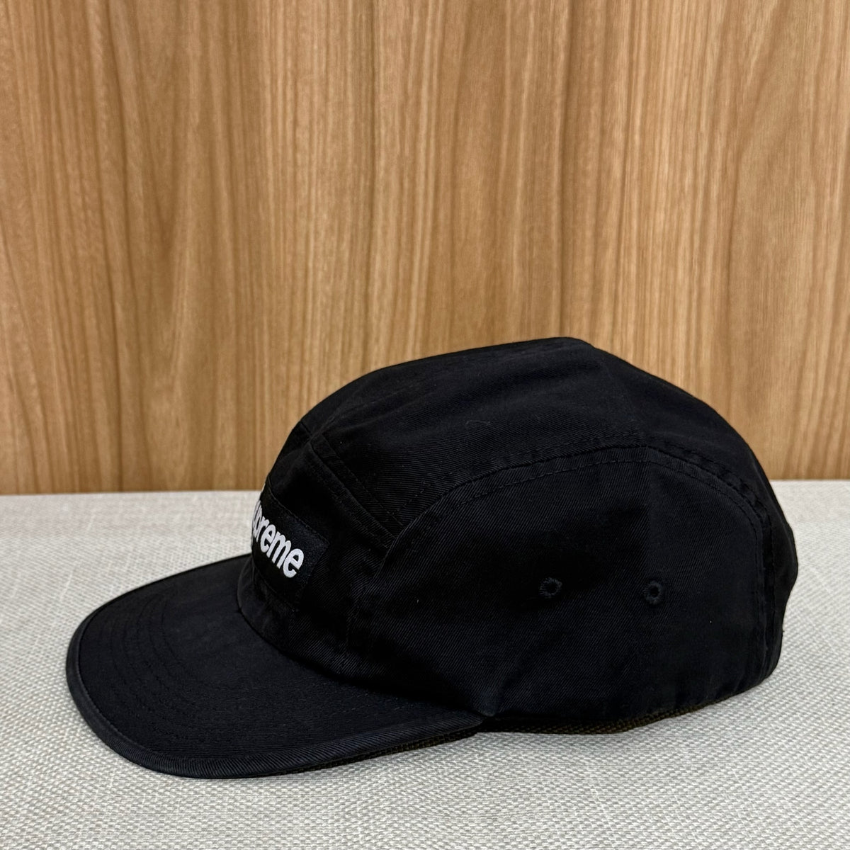Supreme Washed Chino Twill Camp Cap - Black