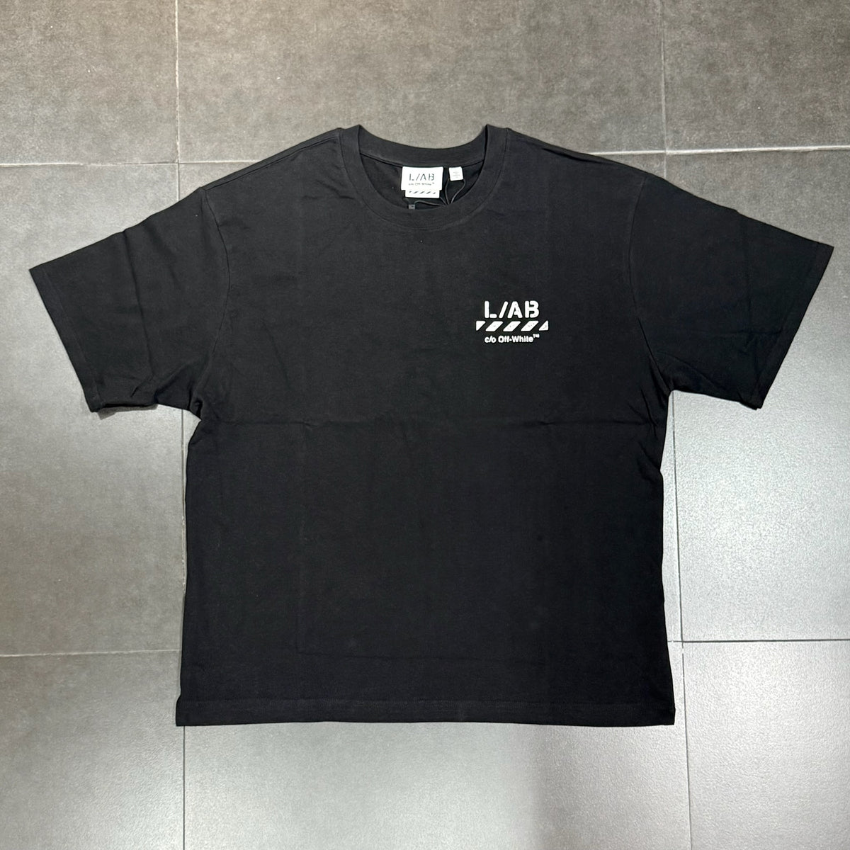 Off-White L/AB Diagonal Tee - Black