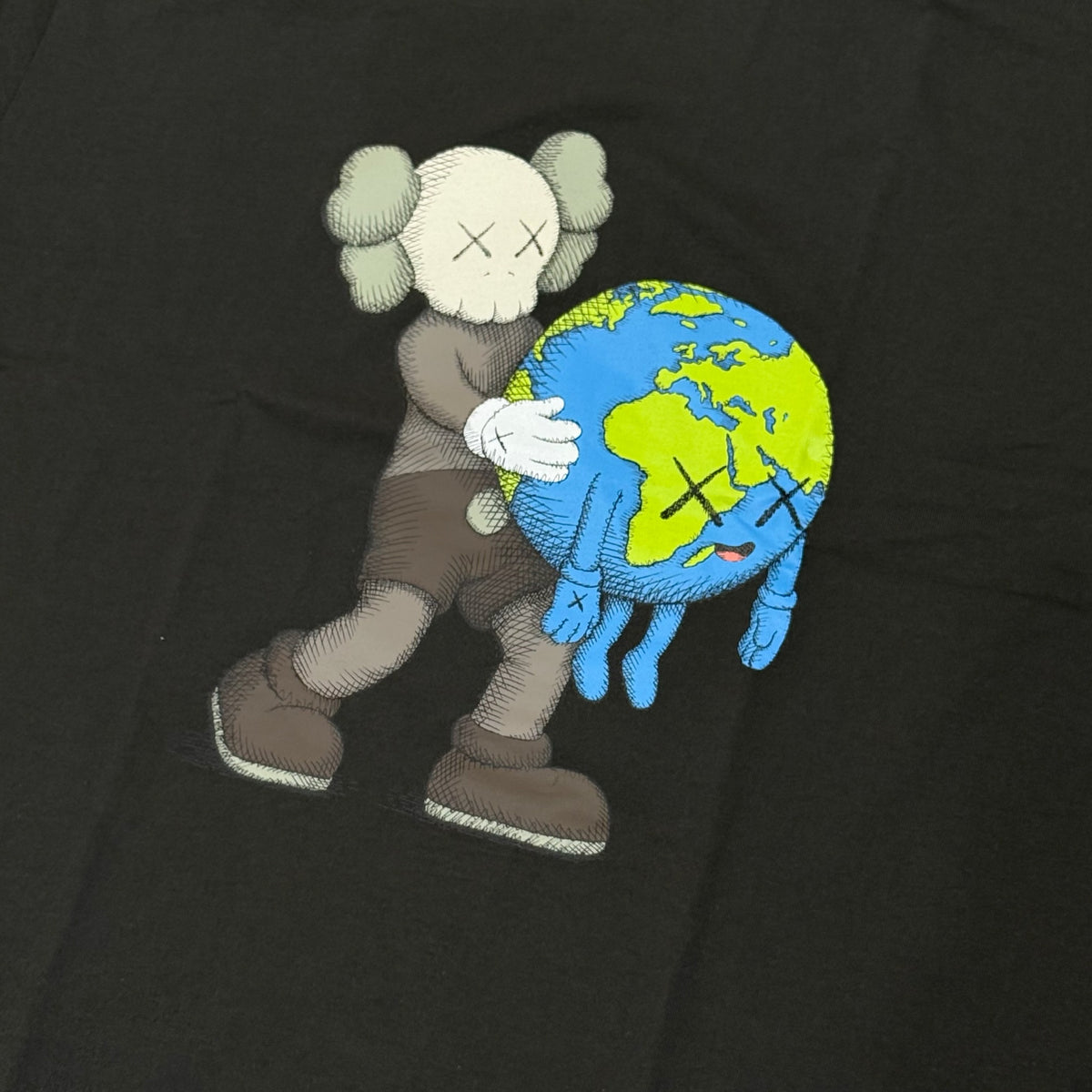 Kaws x Uniqlo Universe Earth Graphic Tee - Grey