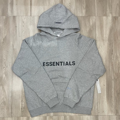 Essentials Silicone Boxy Logo Hoodie - Heather Oatmeal