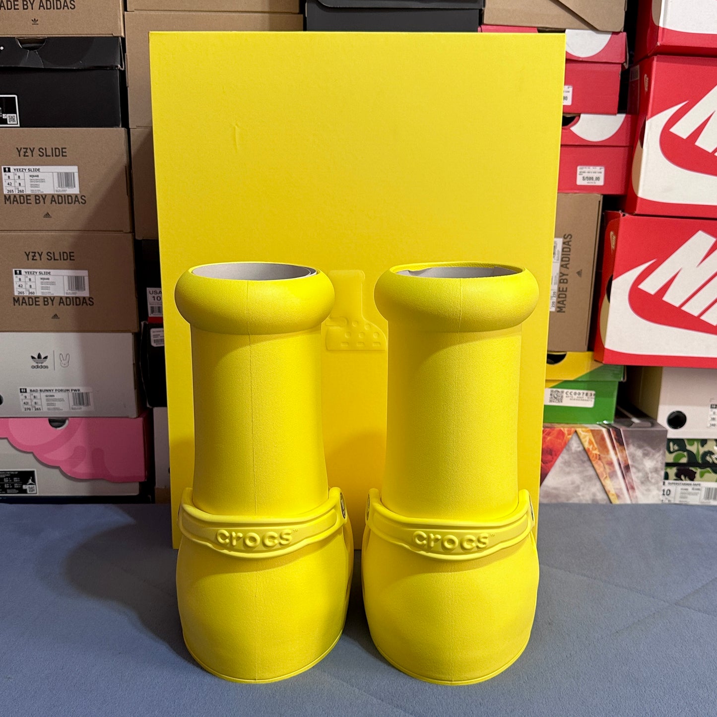 MSCHF x Crocs Big Red Boots - Yellow