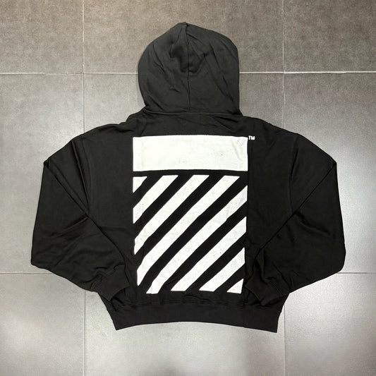 Off-White L/AB Diagonal Hoodie - Black