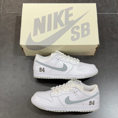 Nike SB Dunk Low x Supreme 94 - White Metallic Silver
