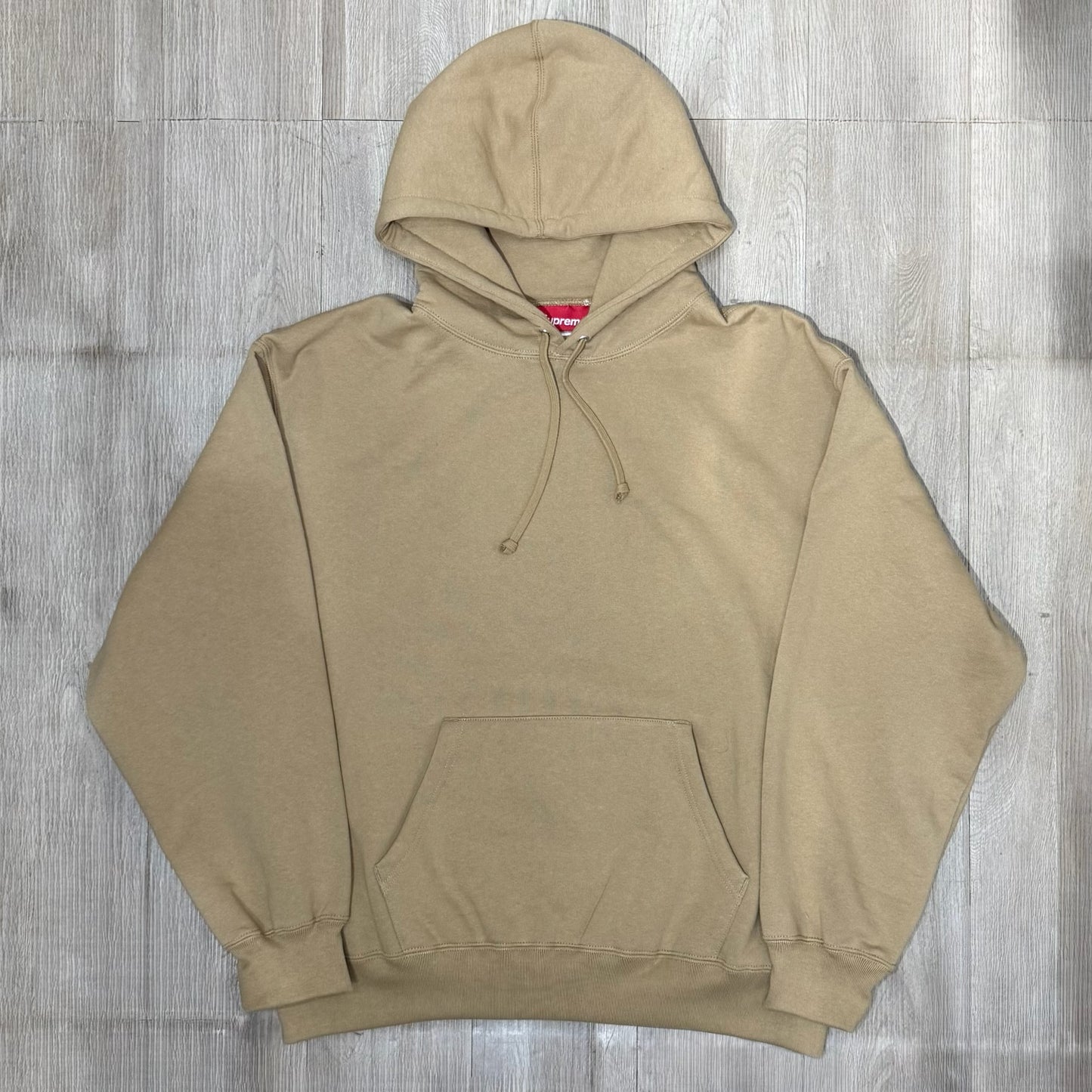 Supreme Satin Applique Hoodie - Light Tan