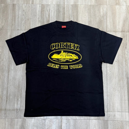Corteiz OG Alcatraz Tee - Yellow & Black