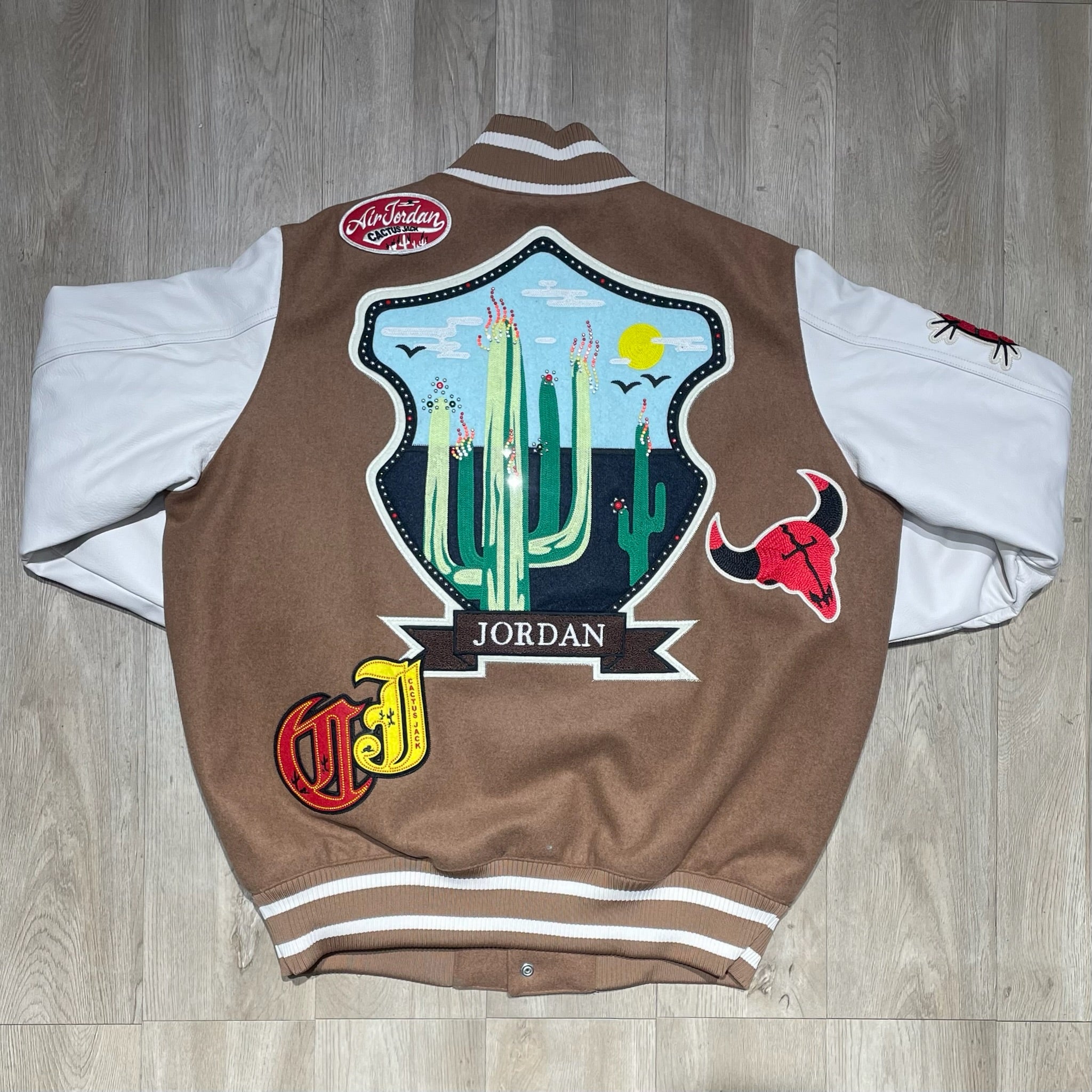 Jordan x Travis Scott Varsity Jacket - Antique Brown – Pulse Peru