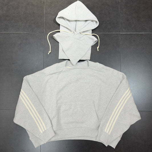 Adidas x Bad Bunny hooded Balaclava Crewneck - Light Grey