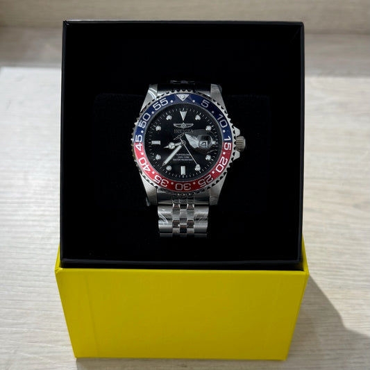Invicta Grand Diver Watch 47mm Steel - Blue & Red