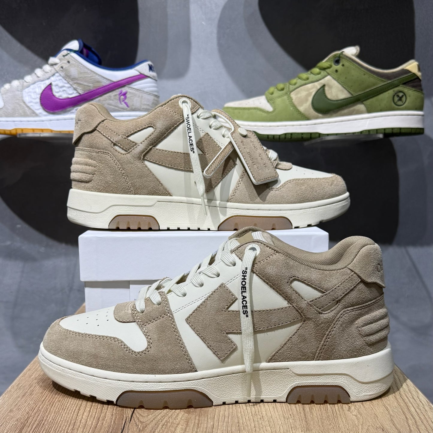 Off White Out Of Office - Beige & Brown