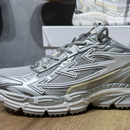 Off White Be Right Back Lace Up - Grey & White