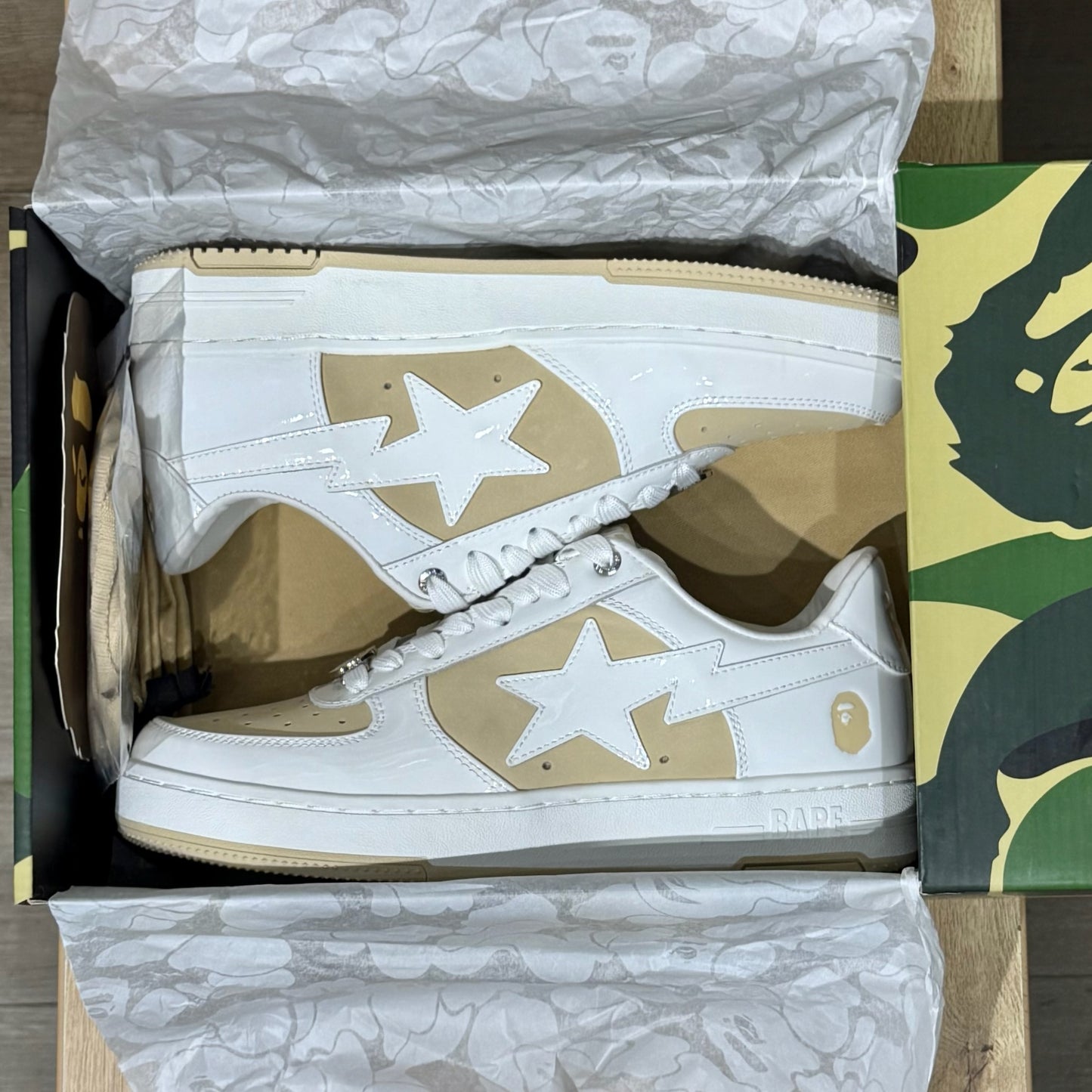 Bape Sta #6 - White & Beige