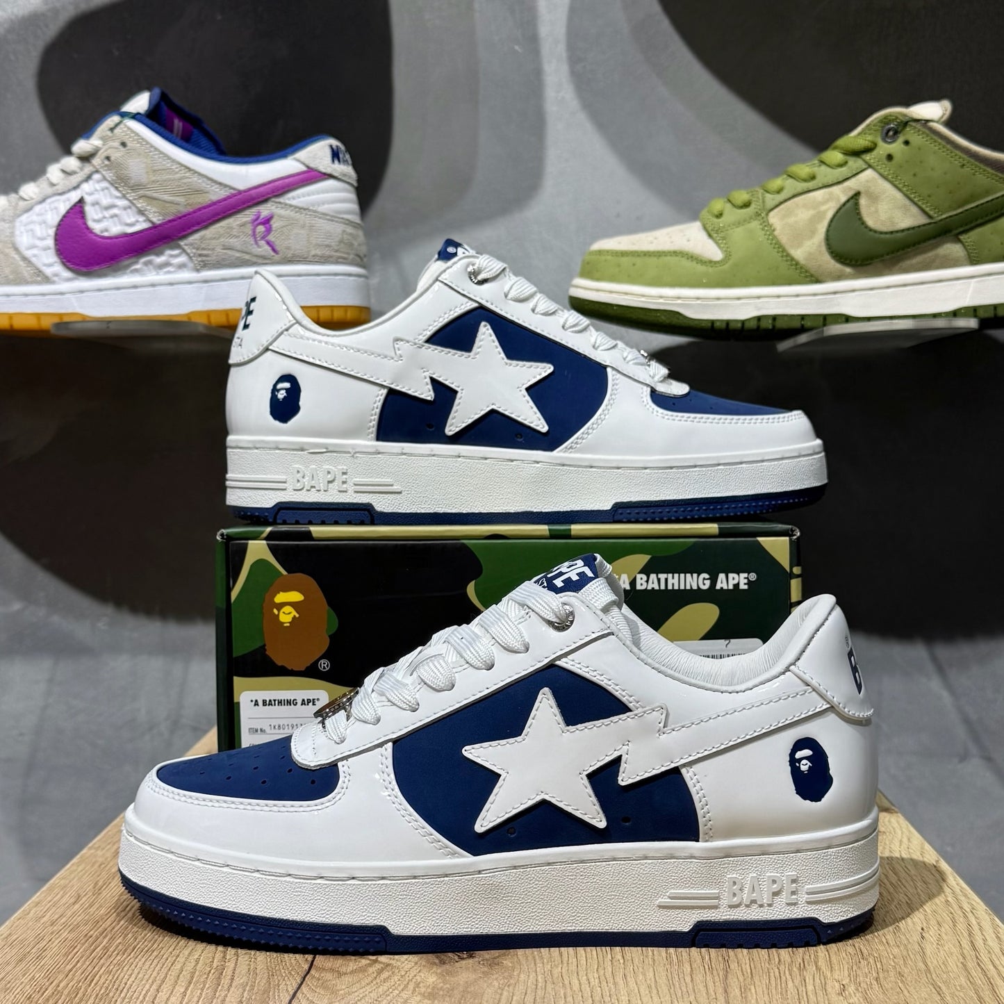 Bape Sta #6 - White & Navy