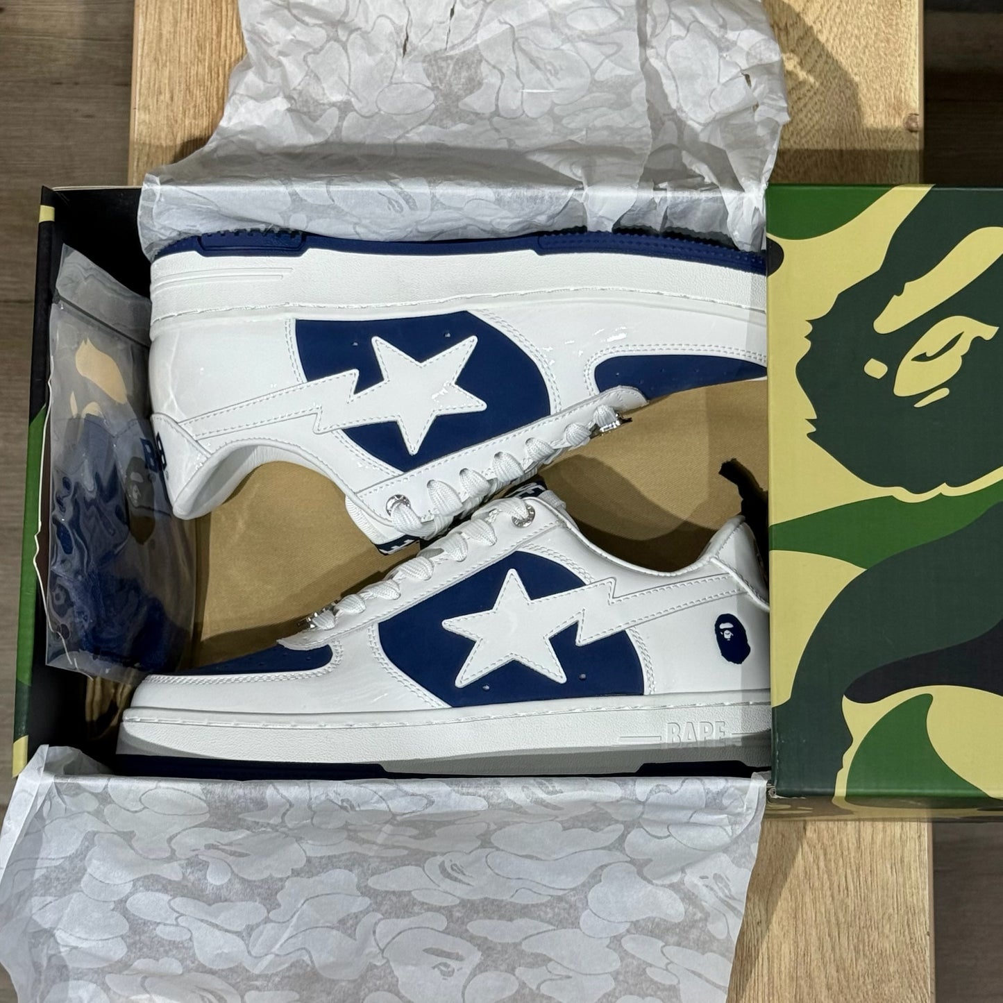 Bape Sta #6 - White & Navy