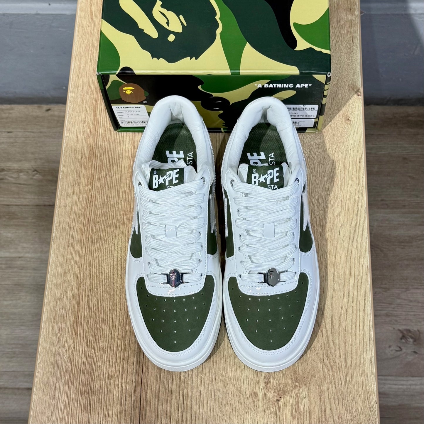 Bape Sta #6 - White & Olive