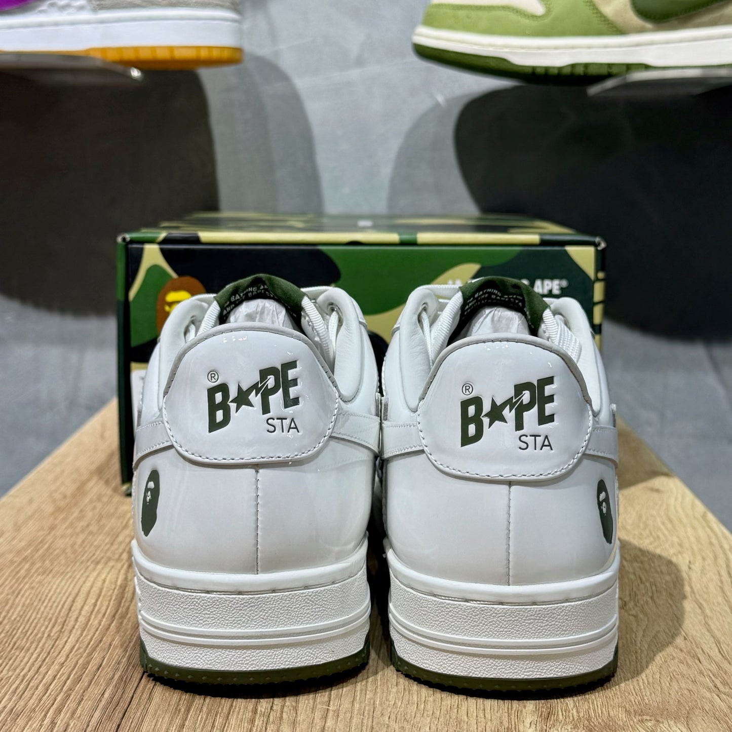 Bape Sta #6 - White & Olive