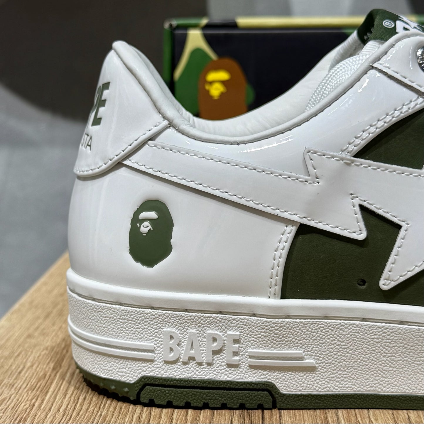 Bape Sta #6 - White & Olive