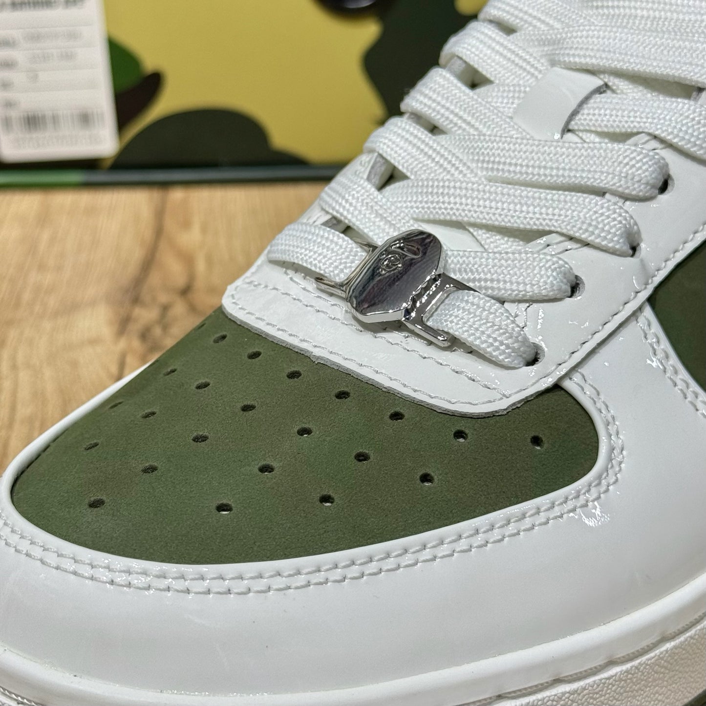 Bape Sta #6 - White & Olive