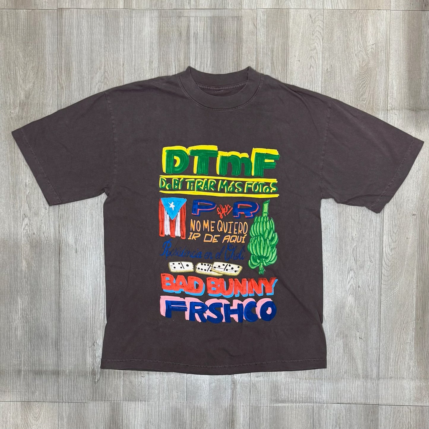 Frsh x Bad Bunny DTMF Tee - Brown