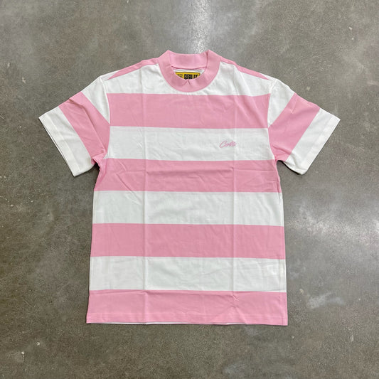 Corteiz Striped Tee - Pink