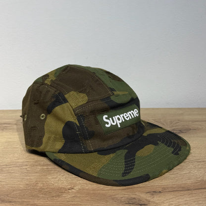 Supreme Jacquard Logos Denim Cap - Woodland Camo