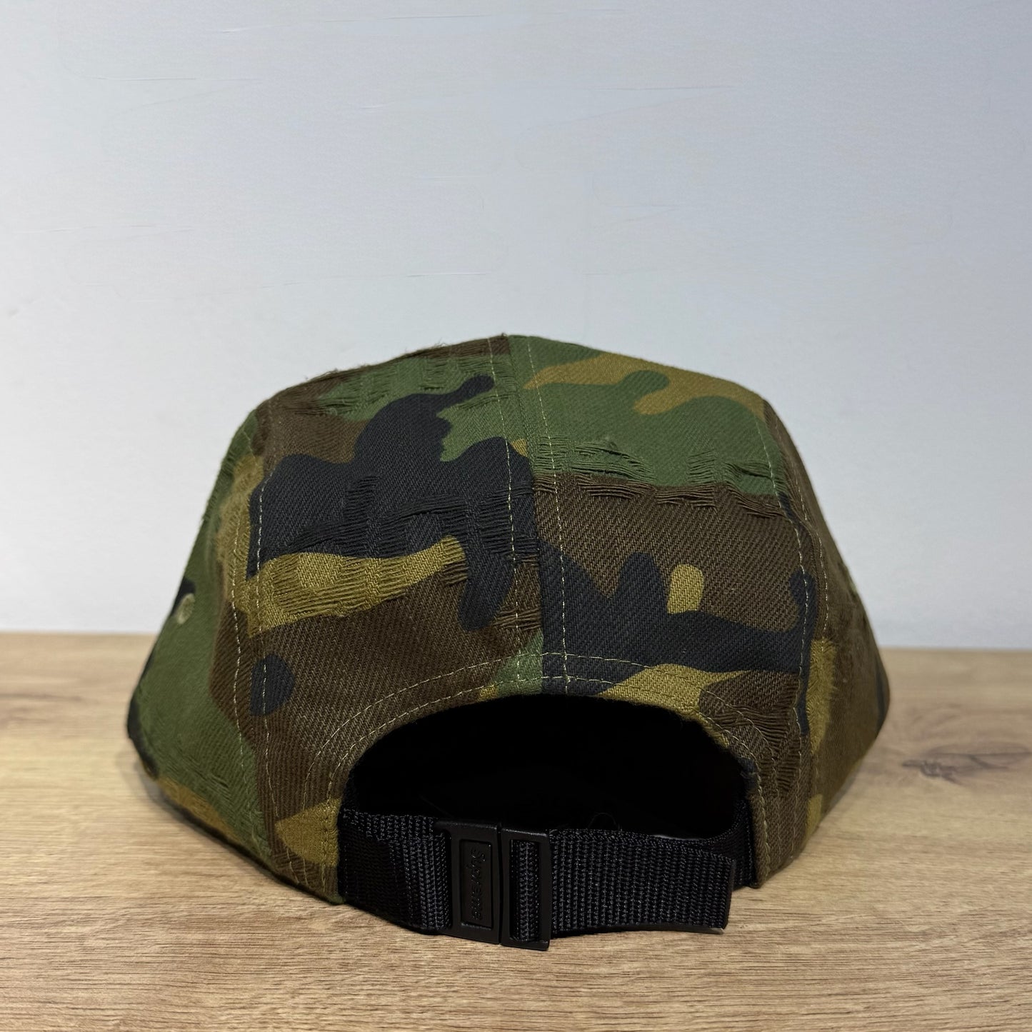 Supreme Jacquard Logos Denim Cap - Woodland Camo