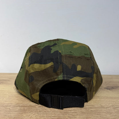 Supreme Jacquard Logos Denim Cap - Woodland Camo