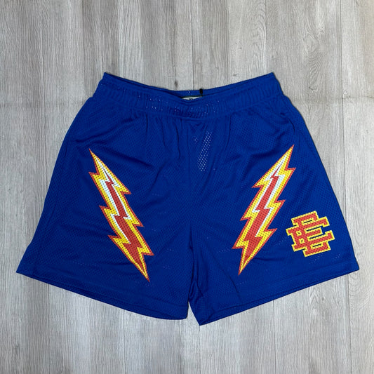 Eric Emanuel Basic Short Bolt Pattern Mesh - Blue & Red