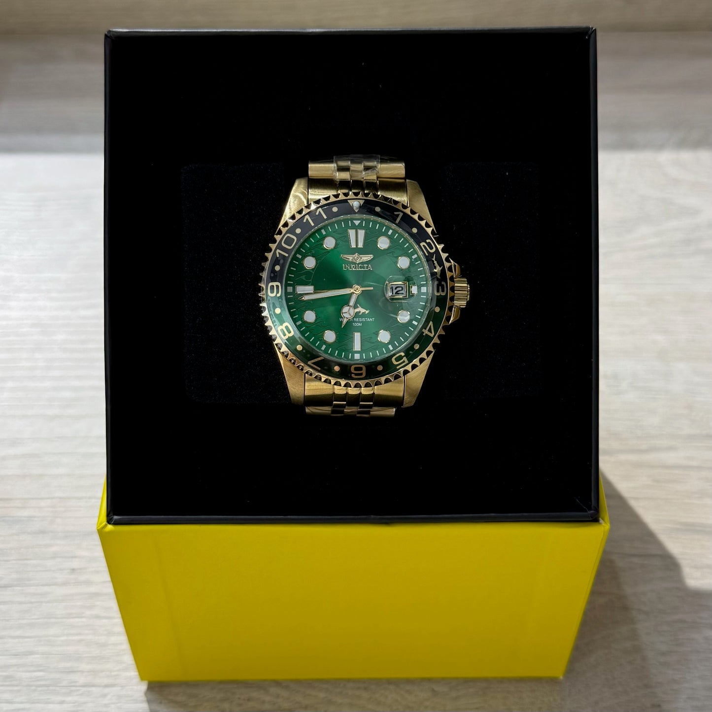 Invicta Pro Diver Watch 43mm - Gold & Green