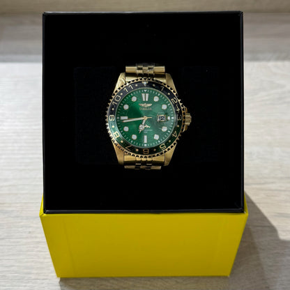 Invicta Pro Diver Watch 43mm - Gold & Green