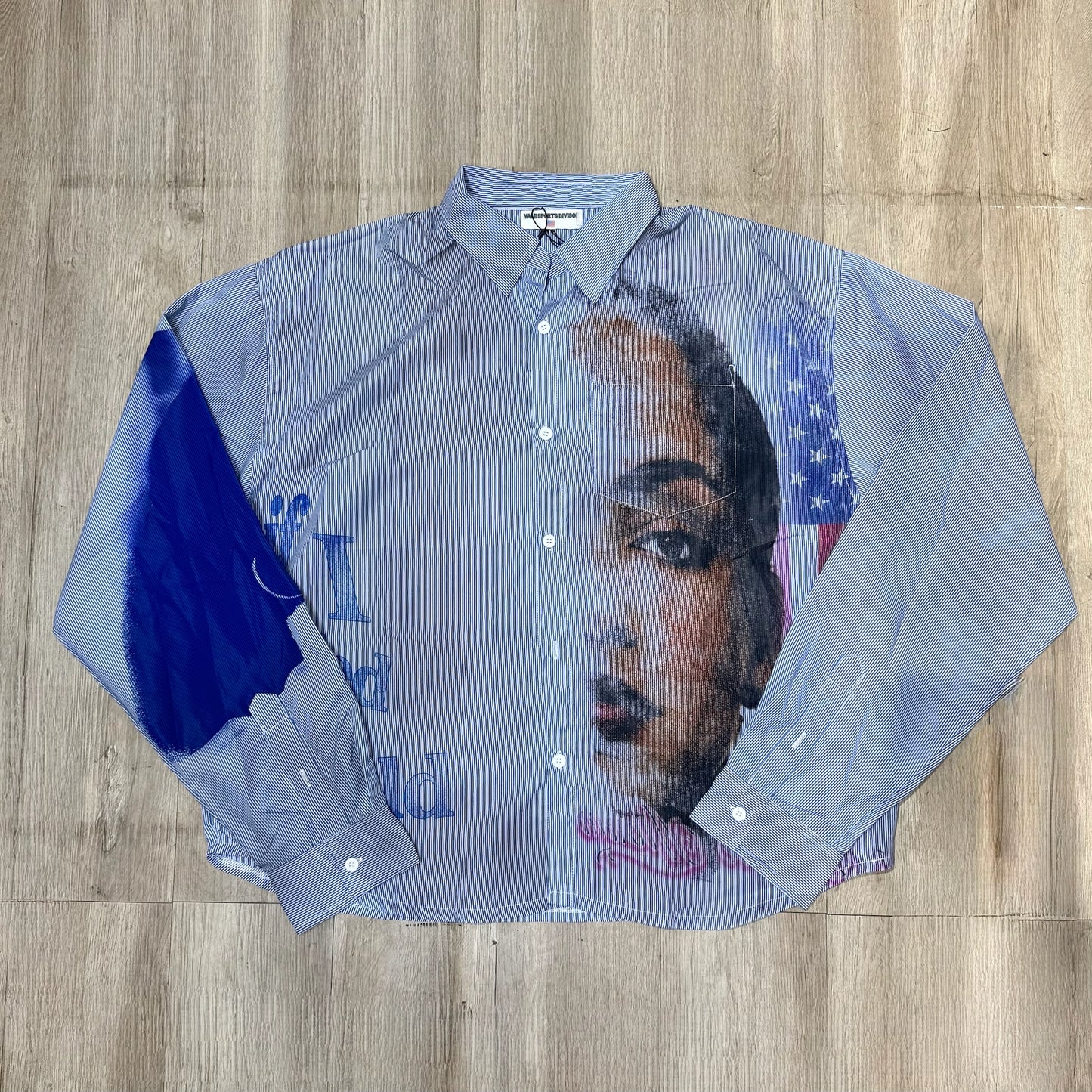 Vale Forever Freedom Button Up Stripped - Blue