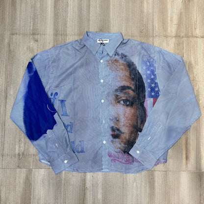 Vale Forever Freedom Button Up Stripped - Blue