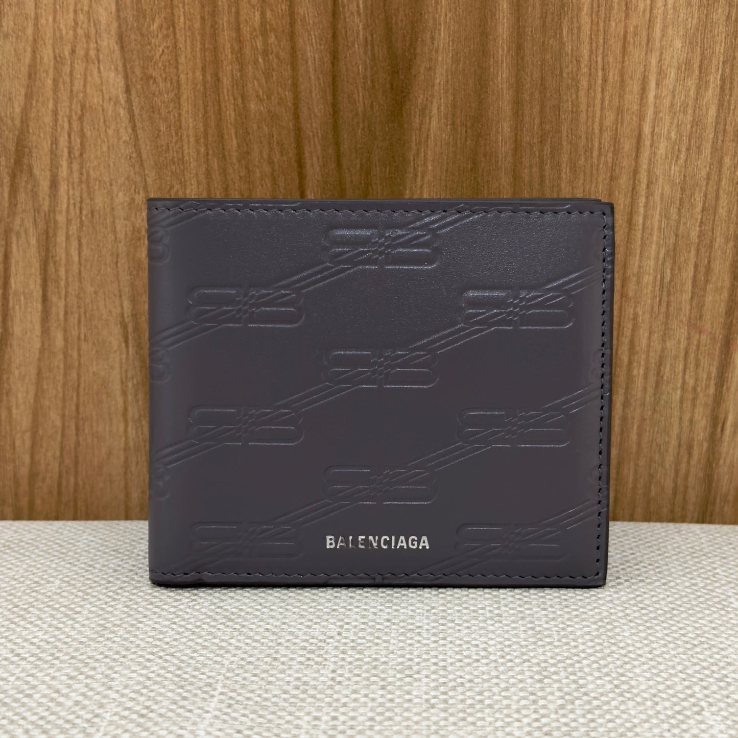 Balenciaga Monogram BB Wallet - Grey