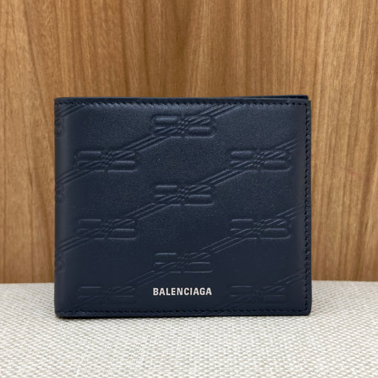 Balenciaga Monogram BB Wallet - Blue