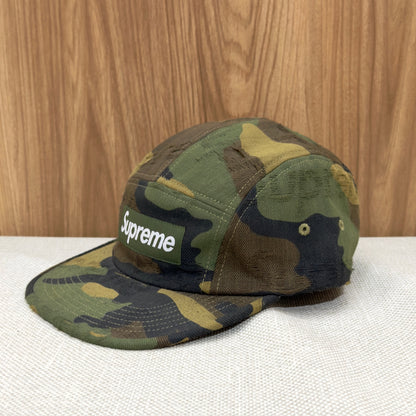 Supreme Jacquard Logos Denim Cap - Woodland Camo