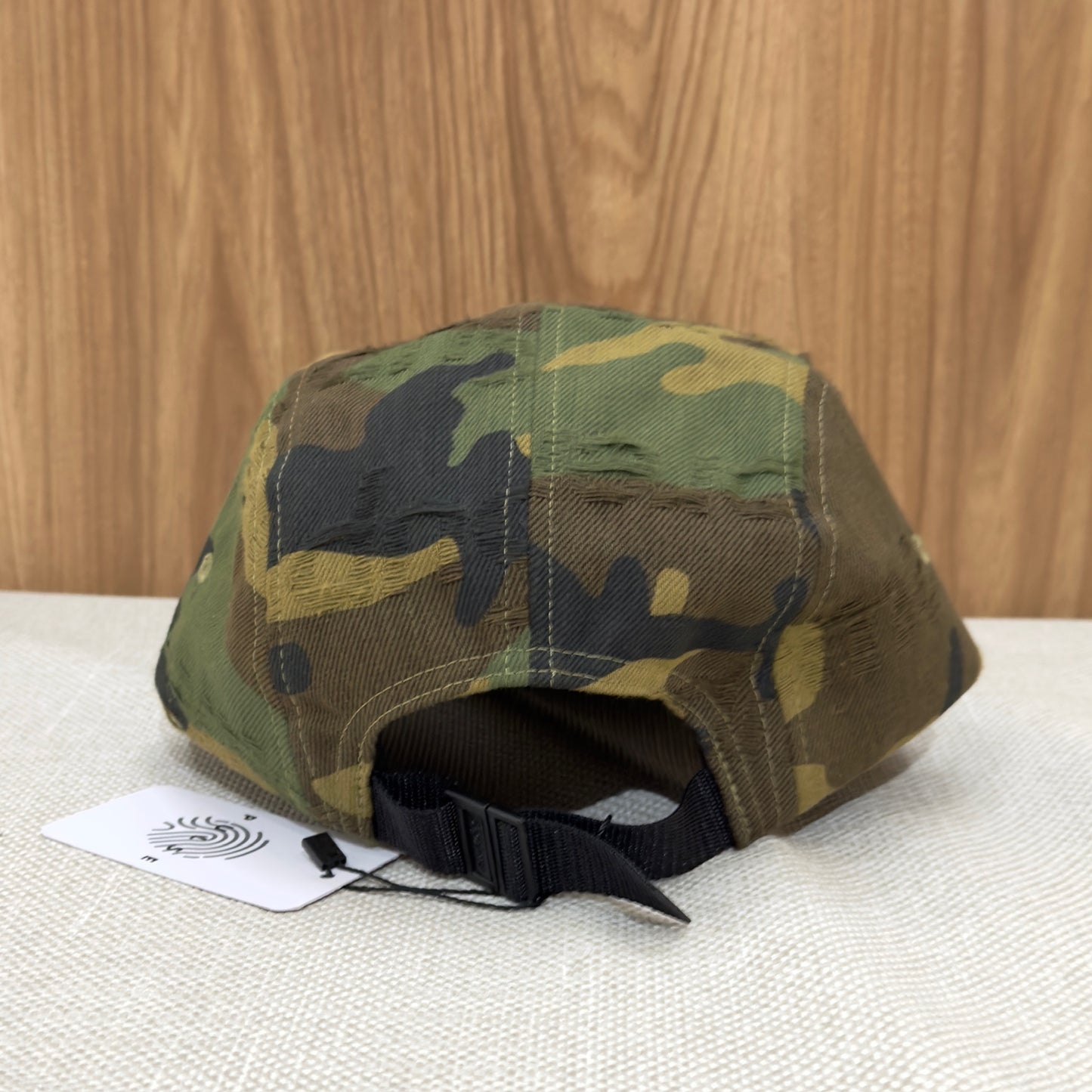 Supreme Jacquard Logos Denim Cap - Woodland Camo